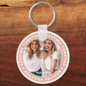 Eenvoudige, moderne BFF-foto voor iedereen Sleutelhanger (Voorkant)