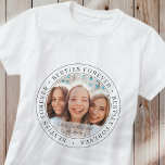 Eenvoudige, moderne BFF-foto voor iedereen T-shirt<br><div class="desc">Dit eenvoudige en klassieke ontwerp is samengesteld uit serif typografie en voegt een douanefoto toe. "Besties Forever" circuleert de foto van je vrienden</div>