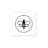 Eenvoudige moderne bijencirkel Logo. Rubber Stempe Rubberstempel (Afrduk)