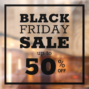 Eenvoudige moderne Black Friday-uitverkoop Raamsticker
