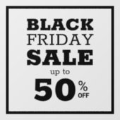 Eenvoudige moderne Black Friday-uitverkoop Raamsticker (Vel)