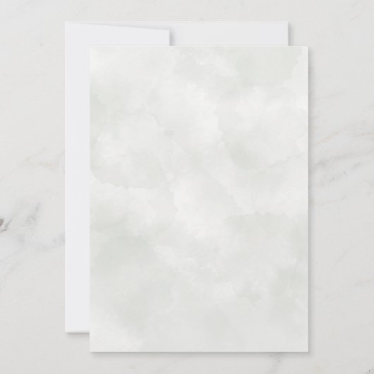 Eenvoudige & moderne bladeren Groene Waterverf bru Kaart (Achterkant)