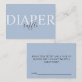 Eenvoudige, moderne, blauw Baby shower, dunne riff Informatiekaartje (Voorkant / Achterkant)