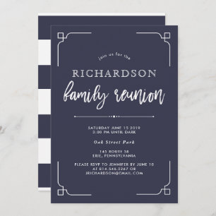 Eenvoudige moderne blauw familie van de marine kaart