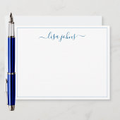 Eenvoudige, moderne, blauw-navigatiestandaard, fla notitiekaartje