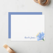 Eenvoudige, moderne blauw ventilator voor Waterver Notitiekaartje (Voorkant / Achterkant in situ)