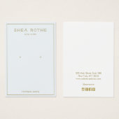 Eenvoudige, moderne, blauwe, draagbare Kaart (Voorkant /achterkant)