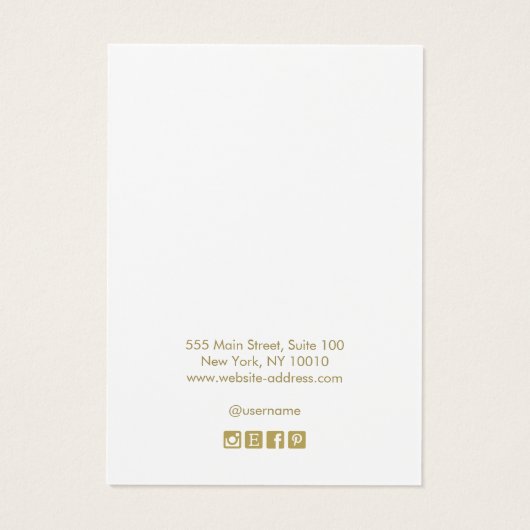 Eenvoudige, moderne, blauwe, draagbare Kaart (Achterkant)