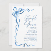 Eenvoudige moderne blauwe hand getekende boog brui kaart (Voorkant)