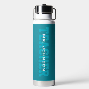 Eenvoudige Moderne Blauwe Leraar Waterfles