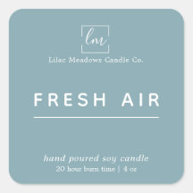 Eenvoudige, moderne blauwe Logo kaarsenvierkant