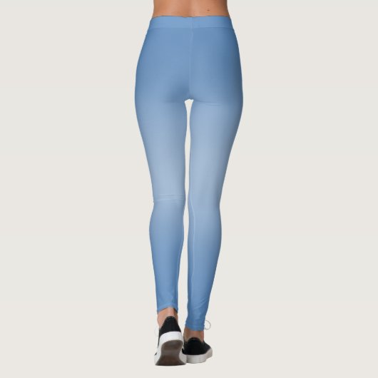 Eenvoudige moderne blauwe marine gradiënt leggings (Achterkant)
