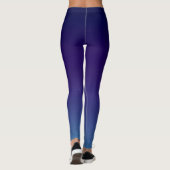 Eenvoudige moderne blauwe marine gradiënt leggings (Achterkant)
