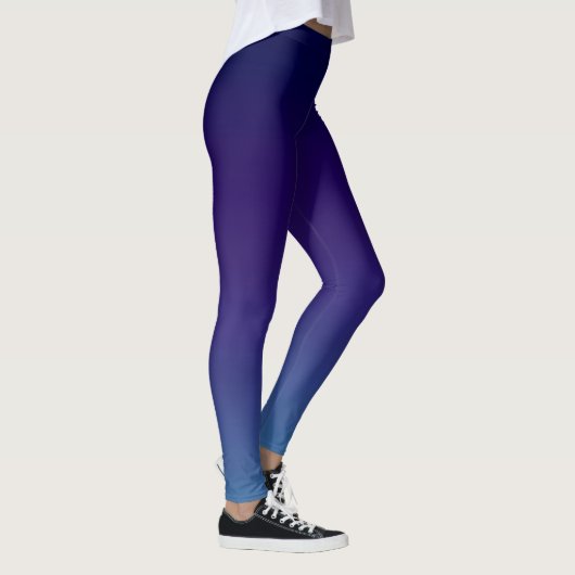 Eenvoudige moderne blauwe marine gradiënt leggings (Rechts)
