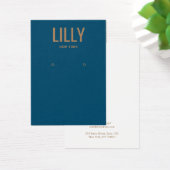 Eenvoudige, moderne, blauwe oorenkaart visitekaartje (Bureau)