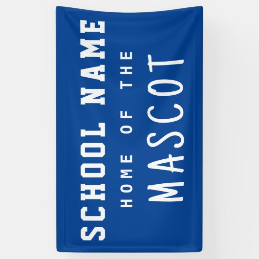 Eenvoudige Moderne Blauwe School Naam Huis van de  Spandoek (Verticaal)
