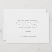 Eenvoudige Moderne Blauwe Typografie Multi Photo W Bedankkaart (Achterkant)