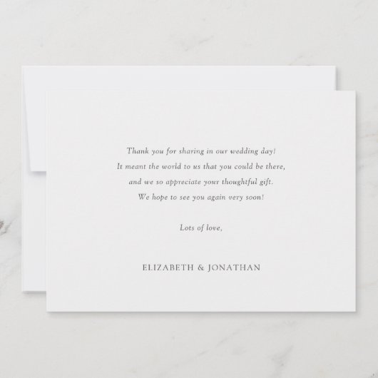 Eenvoudige Moderne Blauwe Typografie Multi Photo W Bedankkaart (Achterkant)