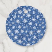 Eenvoudige Moderne Blauwe Waterverf van de Kerstmi Bedankjes Labels (Achterkant)