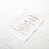 Eenvoudige moderne bloedige bruinbruil folie uitnodiging (Gedraaid)