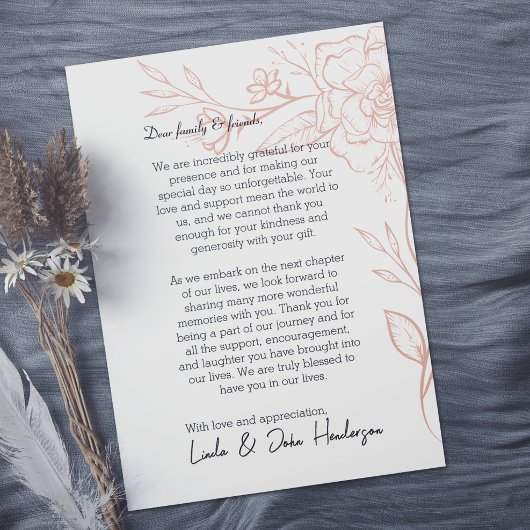 Eenvoudige moderne bloem QR-code dankkaart Bedankkaart