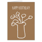 Eenvoudige, moderne bloem wit (Voorkant)