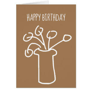 Eenvoudige, moderne bloem wit