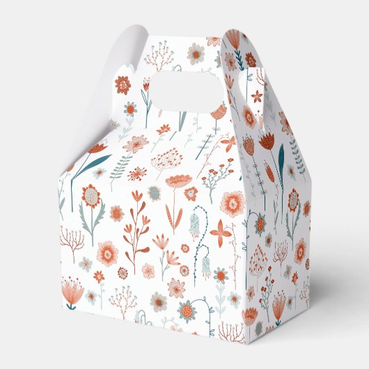 Eenvoudige moderne bloemen bedankdoosjes (Achterkant)