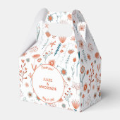 Eenvoudige moderne bloemen bedankdoosjes (Voorkant Zijde)