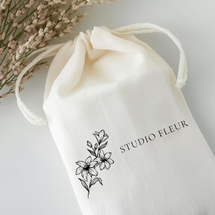 Eenvoudige moderne bloemen zelfinktende stempel