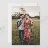 Eenvoudige moderne bloemfoto bruiloft save the date (Achterkant)