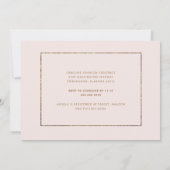 Eenvoudige Moderne Blush Botanische Bruiloftsdouch Kaart (Achterkant)