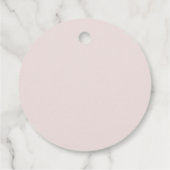 Eenvoudige Moderne Blush Bruin Monogram Bruiloft Bedankjes Labels (Achterkant)