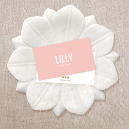 Eenvoudige, moderne Blush Pink Beauty Professional Visitekaartje