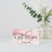 Eenvoudige & Moderne Blush Roze Agaat Gift Kaart Visitekaartje (Staand voorkant)