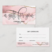 Eenvoudige & Moderne Blush Roze Agaat Gift Kaart Visitekaartje (Voorkant / Achterkant)