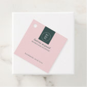 Eenvoudige, moderne Blush Roze uw Logo Bedankjes Labels (In situ)