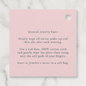 Eenvoudige, moderne Blush Roze uw Logo Bedankjes Labels (Achterkant)