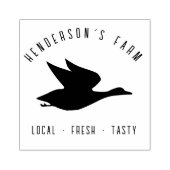 Eenvoudige, moderne Boerderij Eierverpakking Rubberstempel (Afrduk)