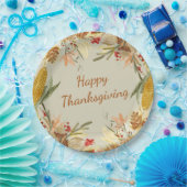 Eenvoudige  moderne boerderij Happy Thanksgiving Papieren Bordje (Feest)