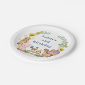 Eenvoudige moderne boerenerf kinderen verjaardag papieren bordje (Gekanteld)