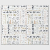 Eenvoudige moderne Boho minimalistische kerst Geze Cadeaupapier (Vlak)