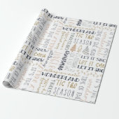 Eenvoudige moderne Boho minimalistische kerst Geze Cadeaupapier (Uitgerold)