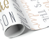 Eenvoudige moderne Boho minimalistische kerst Geze Cadeaupapier (Rol Hoek)