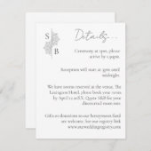 Eenvoudige moderne Boho Monogram Mandala bruiloft Informatiekaartje (Voorkant / Achterkant)