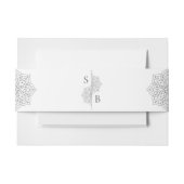 Eenvoudige moderne Boho Monogram Mandala bruiloft Uitnodigingen Wikkel (Voorkant Voorbeeld)