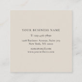 Eenvoudige Moderne Boho Wildbloemen op Neutraal Be Vierkante Visitekaartje (Achterkant)