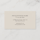 Eenvoudige Moderne Boho Wildbloemen op Neutraal Be Visitekaartje (Achterkant)