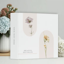 Eenvoudige Moderne Boho Wildbloemen op Wit