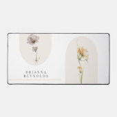 Eenvoudige Moderne Boho Wildbloemen op Wit Bureaumat (Voorkant)